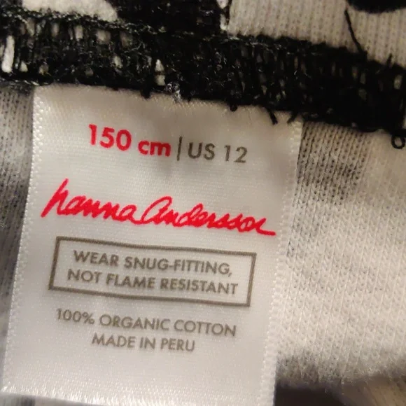 Hanna Andersson Black and White Halloween Ghost Pajama Set 150 cm /12 - Picture 5 of 5